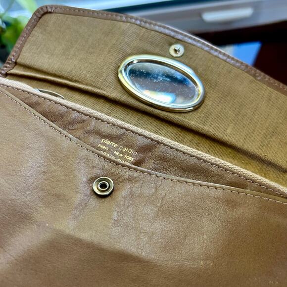 Vintage Pierre Cardin Tan Full Grain Cowhide Leather Women’s Wallet - Picture 8 of 12